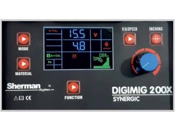 Sherman DIGIMIG 200X Synergic pusautomatis suvirinimo aparatas, 200А, 230V - komplektacija Mini Factory 3