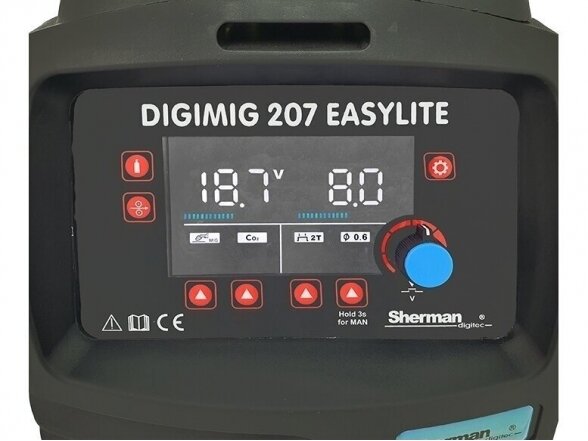 Sherman DIGIMIG 207 EASYLITE sinerginis suvirinimo aparatas, 200A, 230V - komplektacija Mini Factory 3