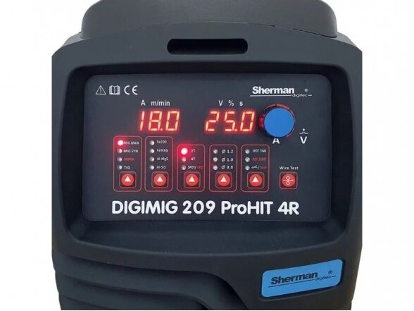 Sherman DIGIMIG 209 ProHIT 4R sinerginis suvirinimo aparatas, 200A, 230V 5