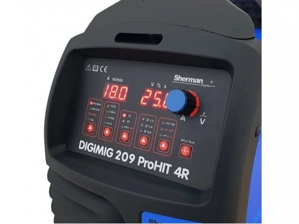 Sherman DIGIMIG 209 ProHIT 4R sinerginis suvirinimo aparatas, 200A, 230V 8