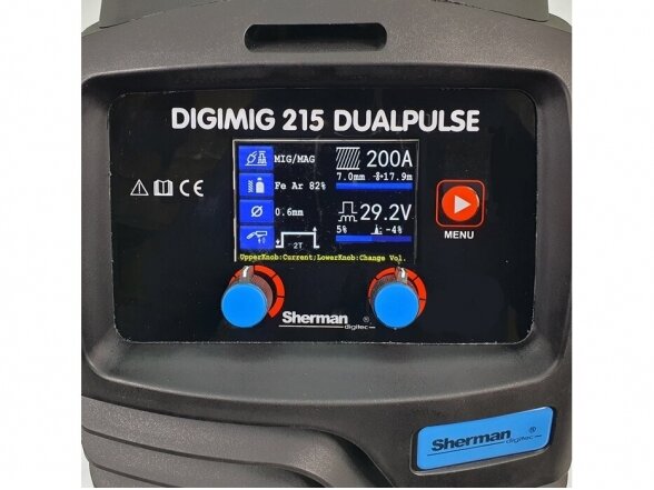 Sherman DIGIMIG 215 DUALPULSE suvirinimo pusautomatis, 200A, 230V 4