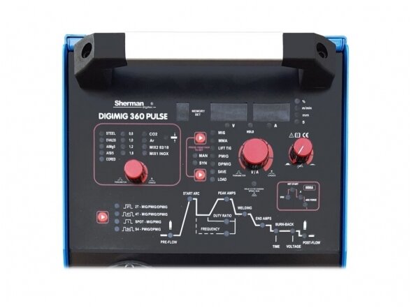 Sherman DIGIMIG 360 Pulse sinerginis inverterinis suvirinimo aparatas, 360A, 400V 3