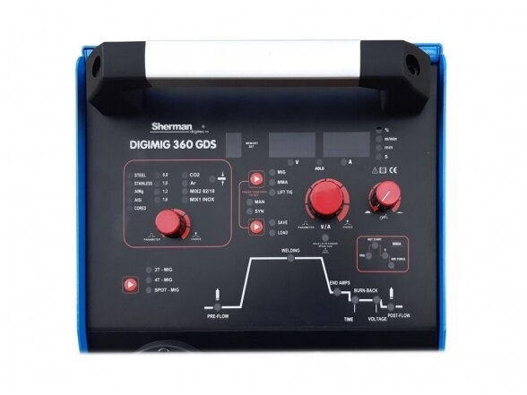 Sherman DIGIMIG 360GDS sinerginis inverterinis suvirinimo aparatas, 360A, 400V 1