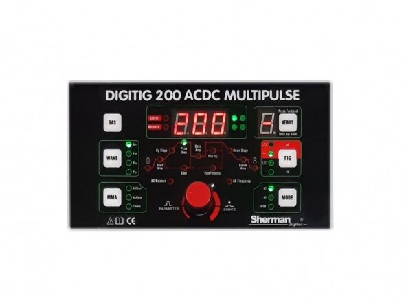 Sherman DIGITIG 200 AC/DC MULTIPULSE inverterinis suvirinimo aparatas, 200A, 230V 5