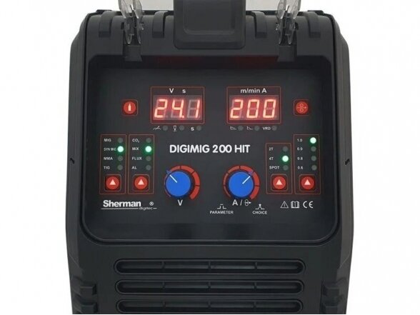 Sherman komplektas - suvirinimo pusautomatis DIGIMIG 200 HIT, 200A, 230V 3