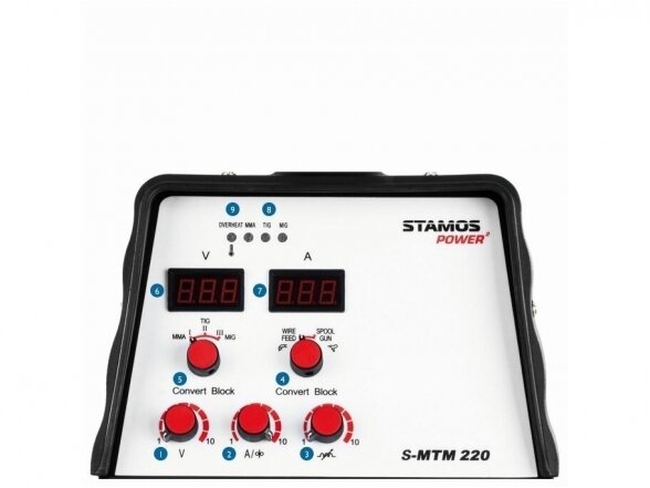 STAMOS S-MTM 220 Kombinuotas pusautomatis MIG/ TIG/MMA, 220A, 230V - komplektacija Mini Factory 3