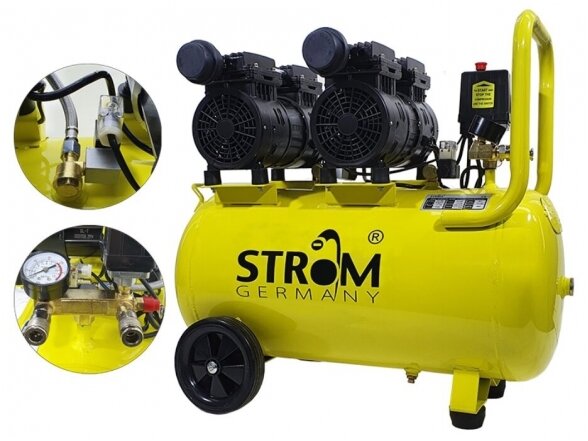 Strom JN1500 betepalinis oro kompresorius 50L, 230V, 8 bar 1