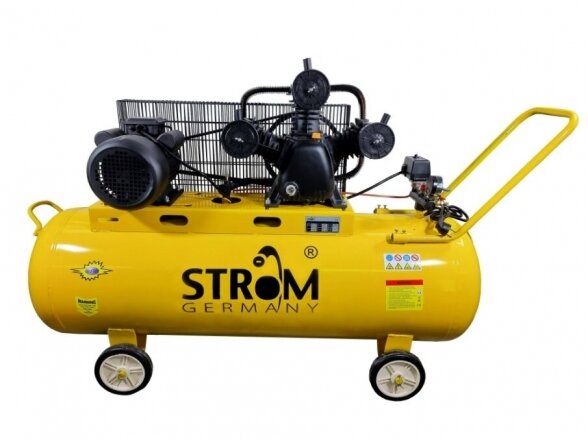 Strom W-0.36/8-180L oro kompresorius su diržine pavara 180L, 230V, 8 bar