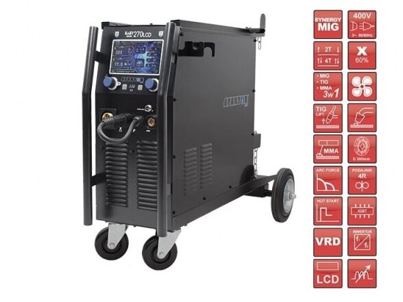 MIG/MAG SPARTUS® EasyMIG 270LCD inverter welder