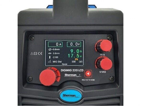 Suvirinimo pusautomatis Sherman DIGIMIG 220 LCD, 200A, 230V 3