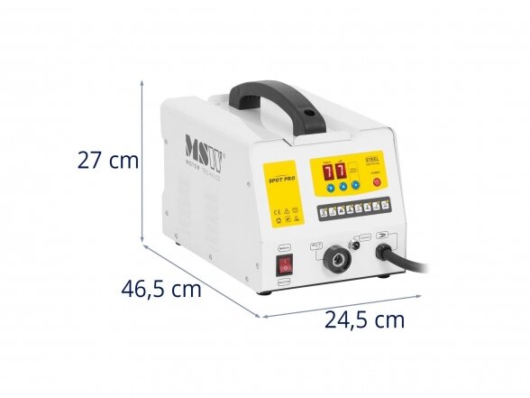 Taškinio-kontaktinio suvirinimo aparatas (spoteris) MSW-DPSW-220-01 | 6800 A | 230 V | pilnas komplektas su priedais 4