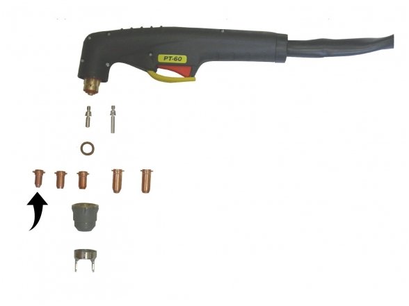 Сопло  PT-60, контактная резка Ø0.65-0.9, 10-40A 1